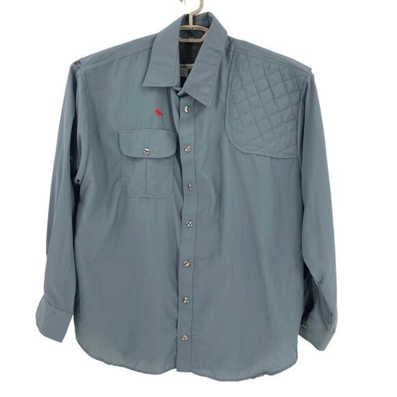 Gary Nesse Outdoor World grey quilted shooting hunting shirt men’s size XXL - Picture 1 of 13